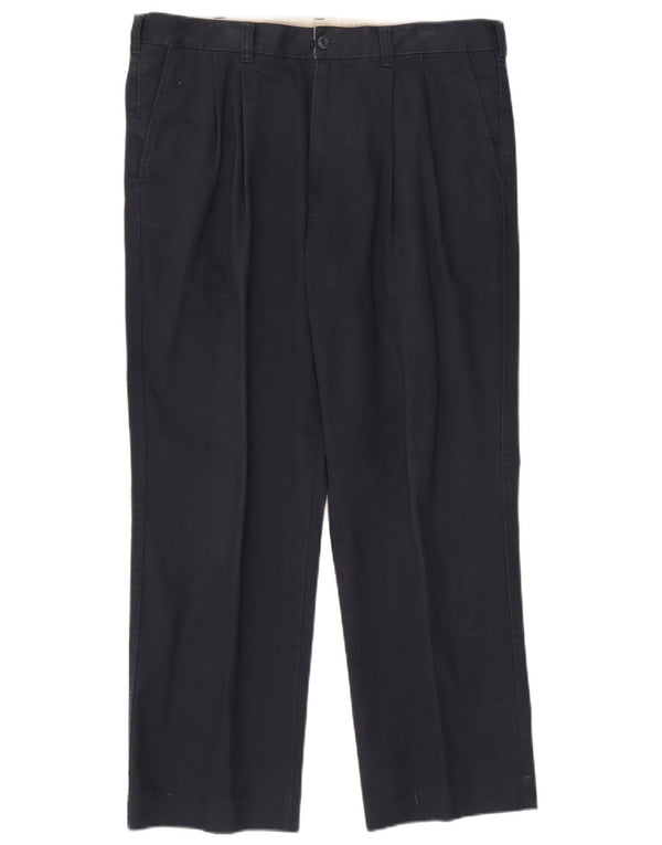 Marks & Spencer muške plave Harbor chino hlače s klinovima W38 L31 tamnoplave