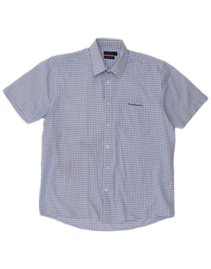 Pierre Cardin muška majica kratkih rukava standardnog kroja, veliki plavi gingham