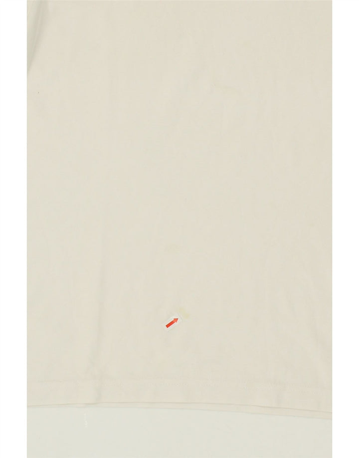 CHAMPION Mens Polo Shirt Medium Off White Cotton Vintage Champion and Second-Hand Champion from Messina Hembry 