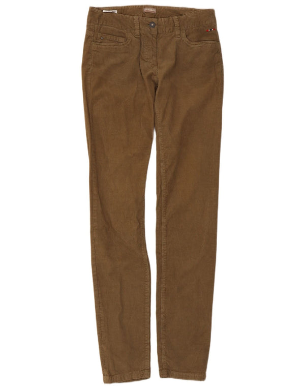 Napapijri Womens Slim Corduroy Trousers EU Medium W30 L32 Brown Cotton