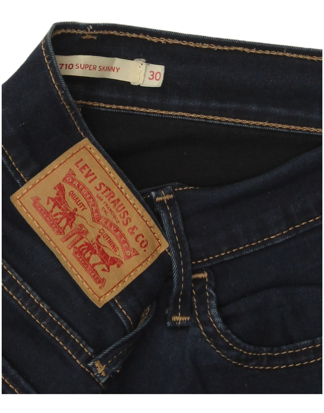 LEVI'S ženske 710 super uske traperice W30 L28 tamnoplave