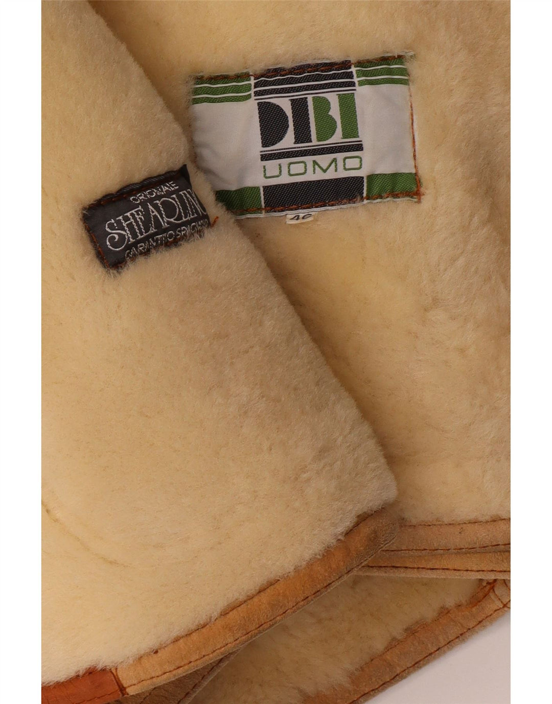DIBI muška Uomo Shearling Jacket IT 46 Small Beige Shearling Classic