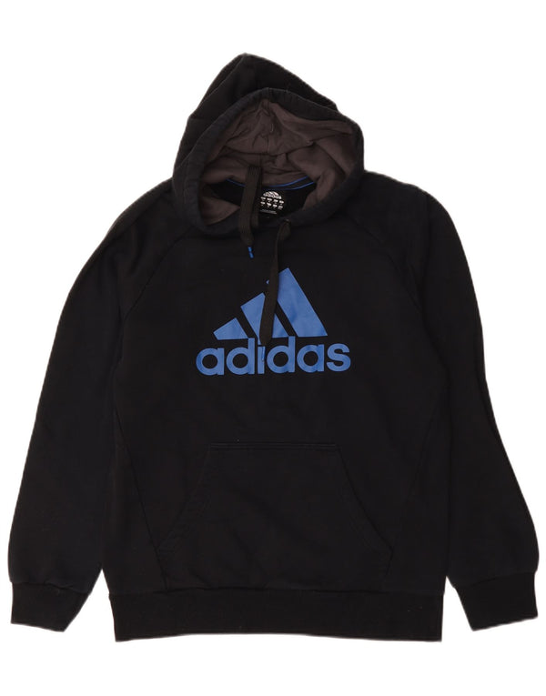 Adidas muška majica s kapuljačom srednje veličine, crni pamuk