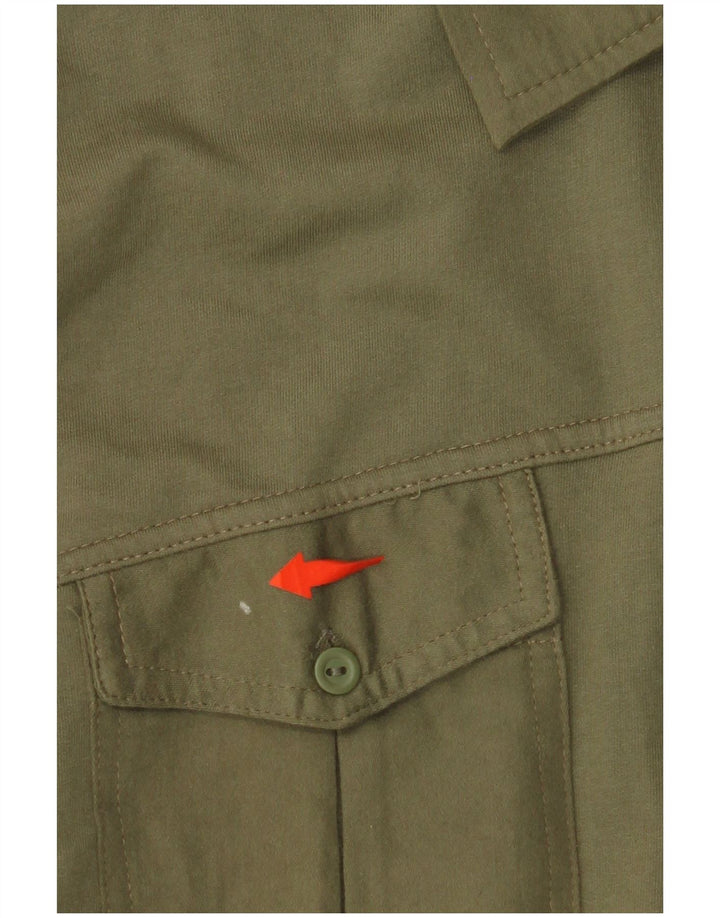 VINTAGE Ženska grafička košulja US 10 Large kaki pamuk