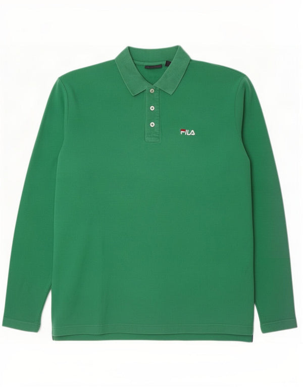 Fila Muška polo majica dugih rukava XL Green Cotton