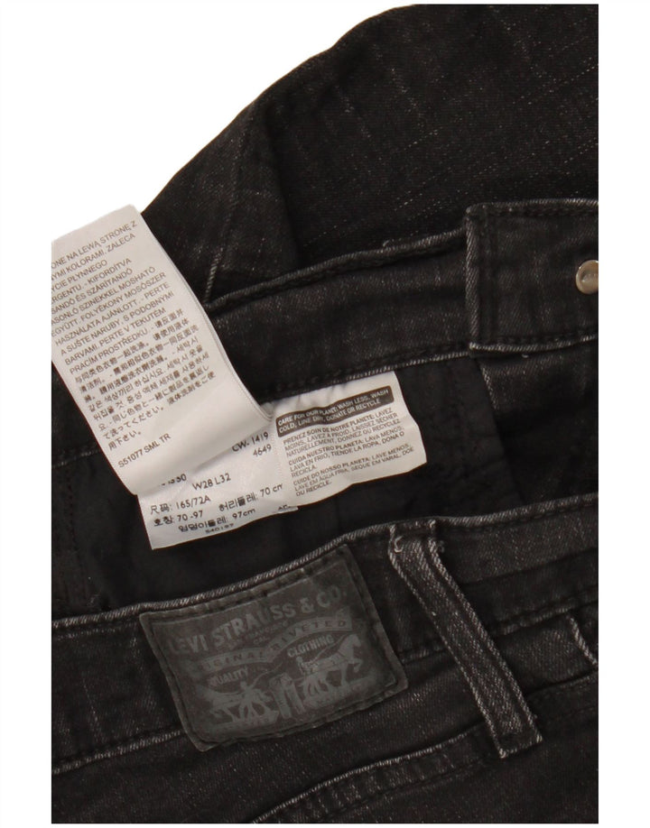LEVI'S Ženske 720 super uske traperice visokog struka W28 L30 crni pamuk