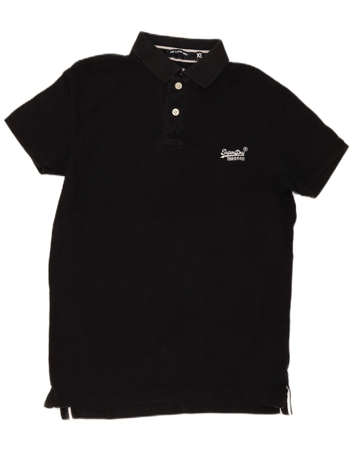Superdry muška polo majica XL crni pamuk