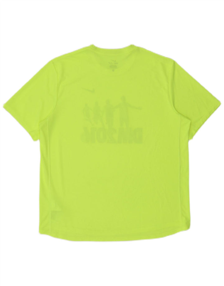 Nike Dri Fit Graphic majica kratkih rukava, veliki zeleni poliester