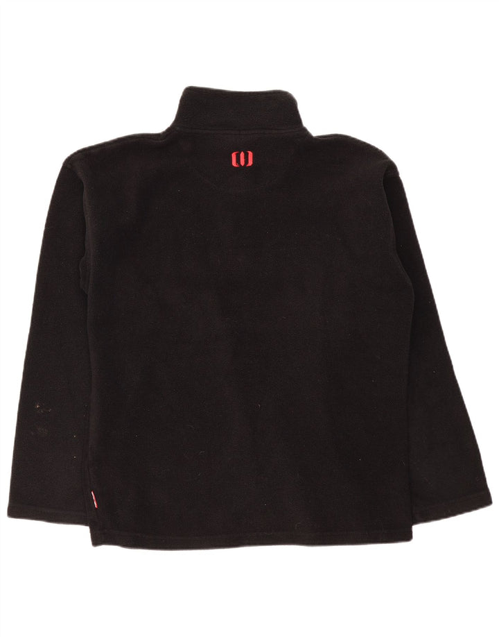 ANIMAL Muški džemper od flisa s patentnim izrezom, veliki crni poliester