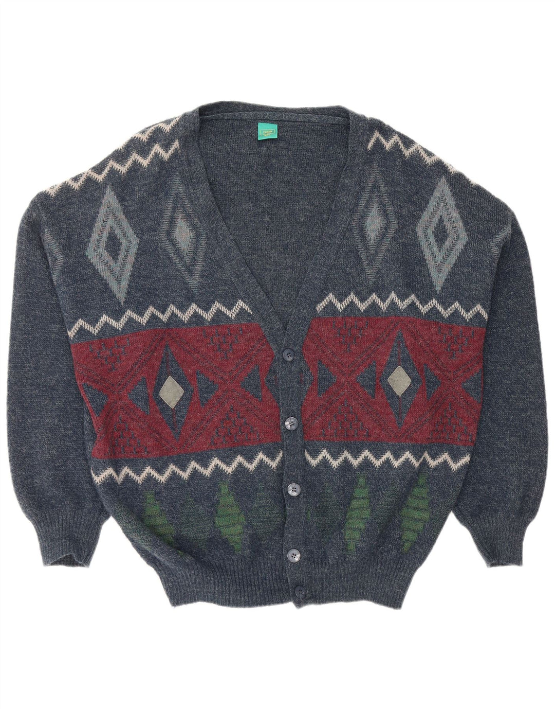 CANDA muški pulover slobodnog kroja 2XL tamnoplavi argyle/dijamantni akril