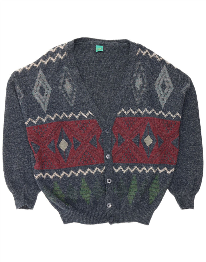 CANDA muški pulover slobodnog kroja 2XL tamnoplavi argyle/dijamantni akril