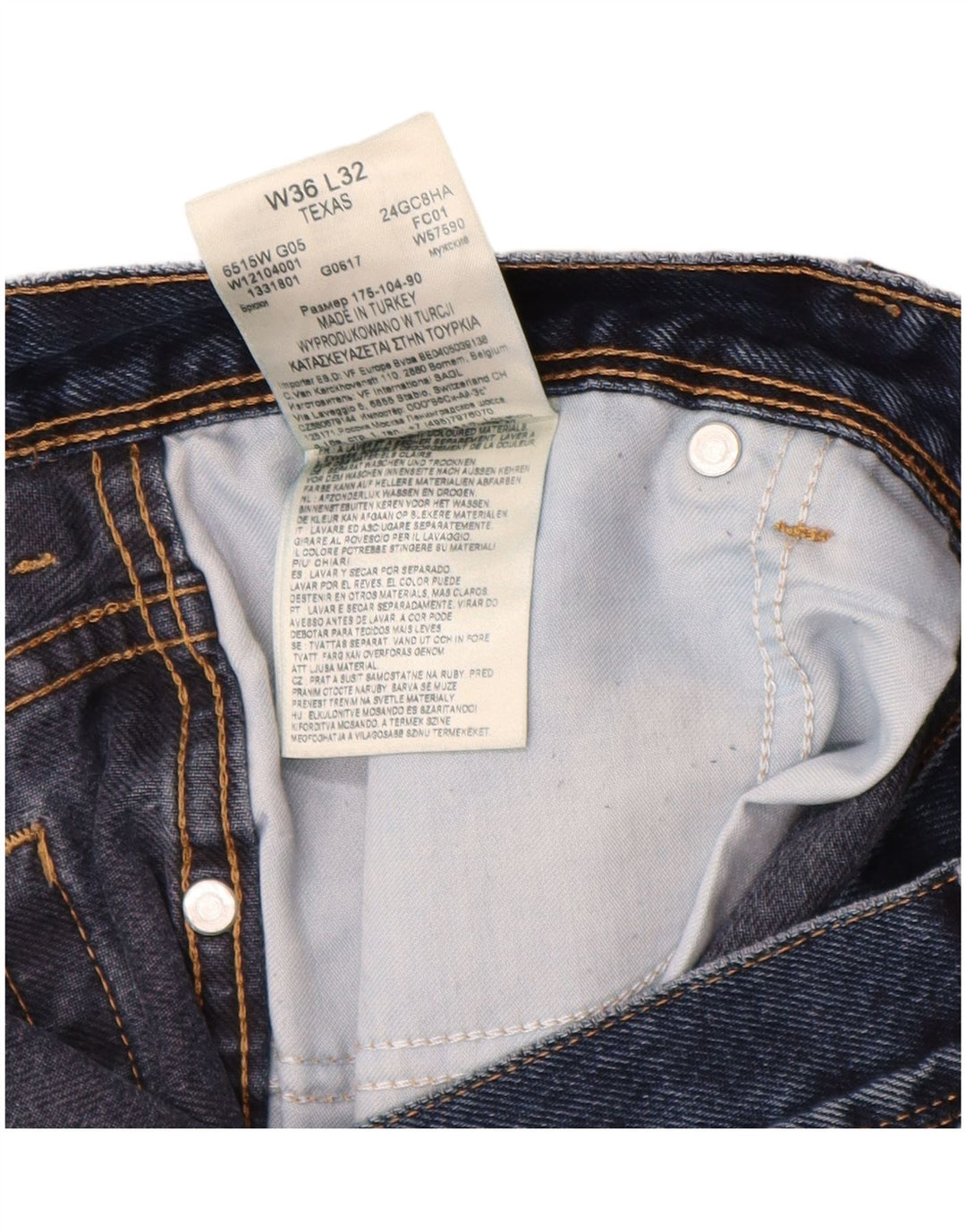 WRANGLER muške ravne traperice Texas W36 L32 tamnoplavi pamuk