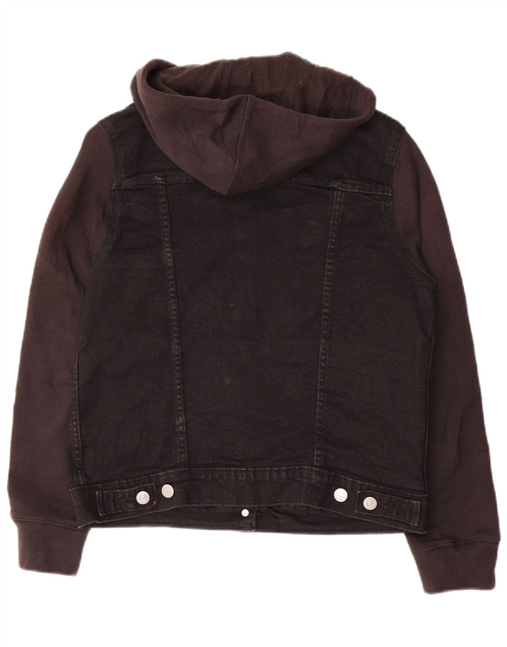 Levi's ženska traper jakna s kapuljačom UK 14 srednje crni pamuk