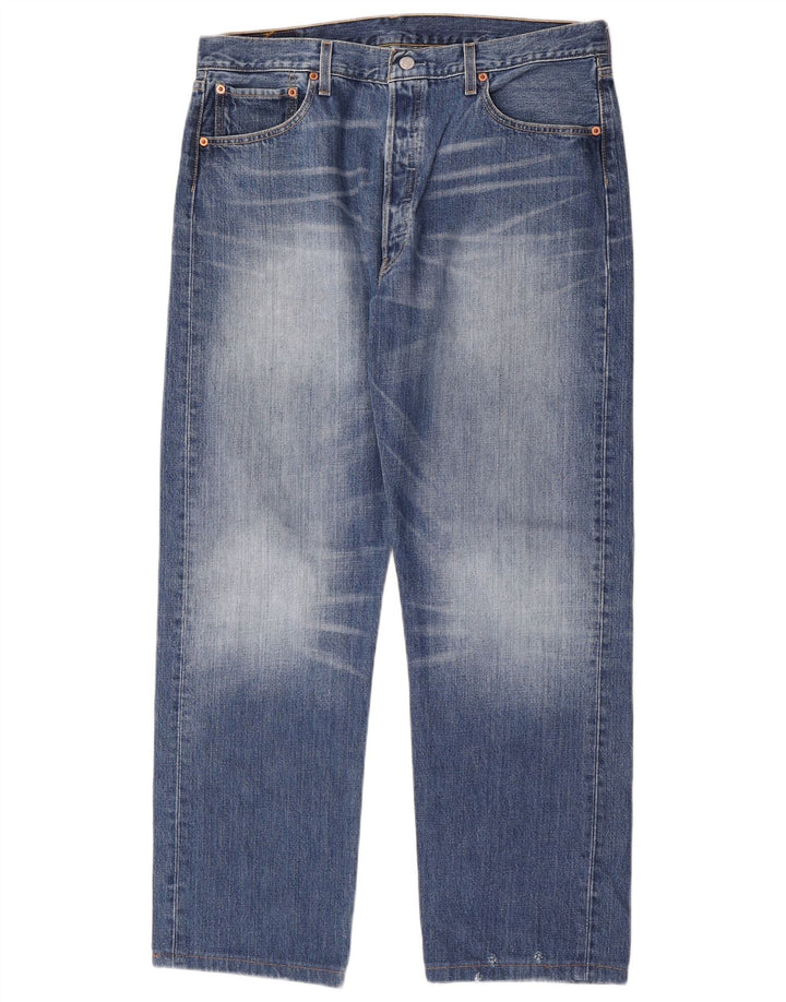 Levi's muške 501 ravne traperice W38 L30 plavi pamuk