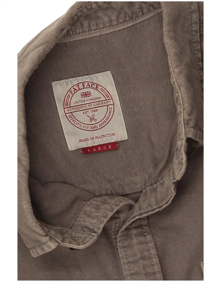 Velika siva pamučna muška košulja Fat Face