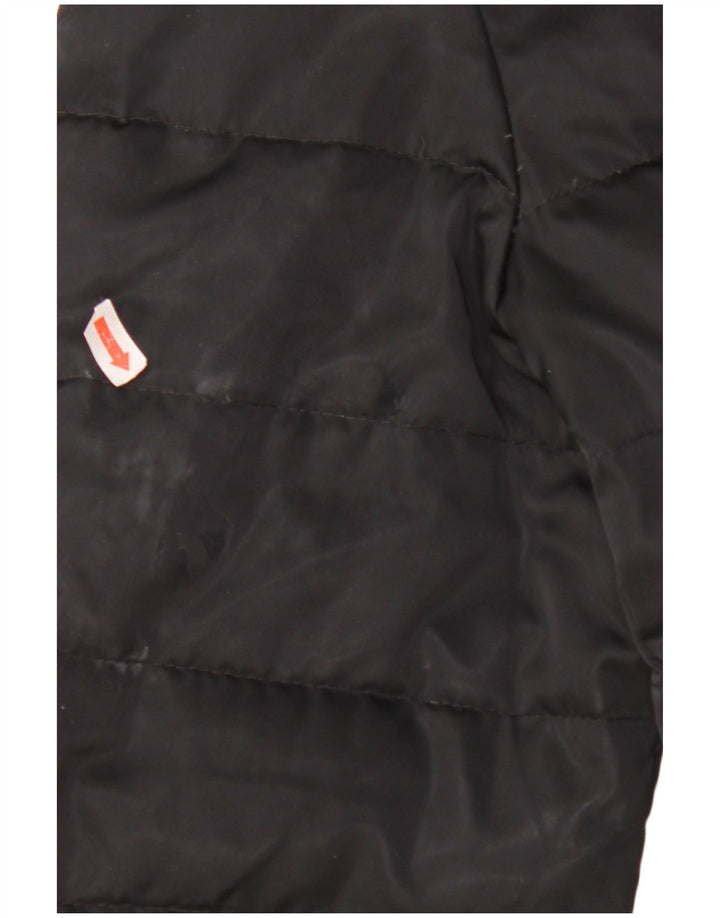 CALVIN KLEIN JEANS Womens Hooded Padded Coat UK 12 Medium Black Polyester
