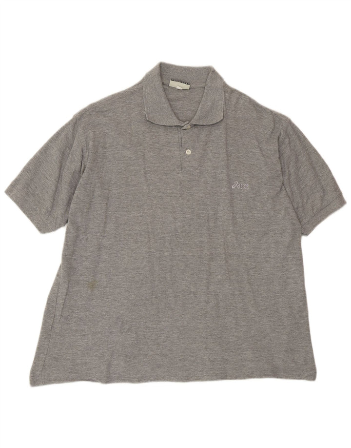 ASICS muška polo majica, veliki sivi flekasti pamuk