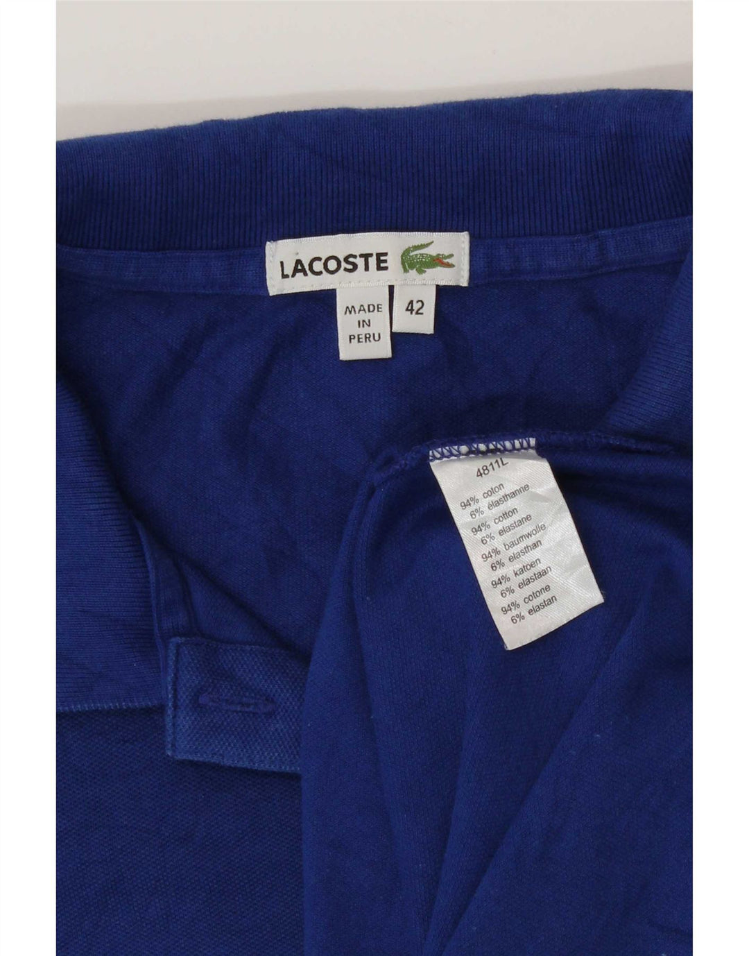 Lacoste ženska polo majica veličina 42 velika plava pamuk