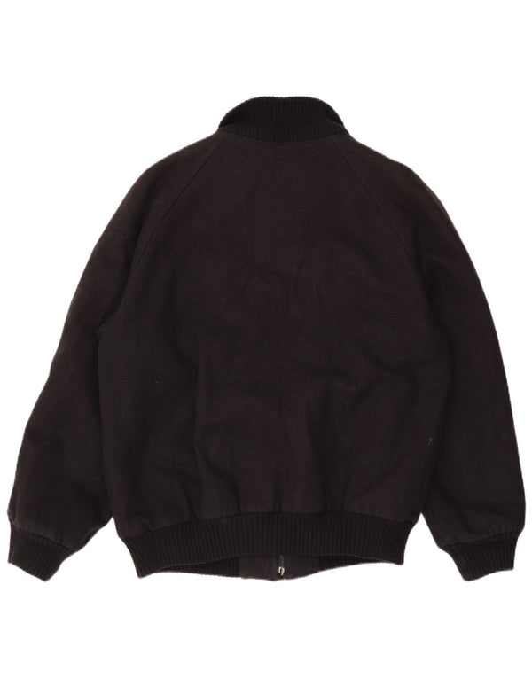 Vintage muška bomber vjetrovka jakna IT 52 XL crna vunena