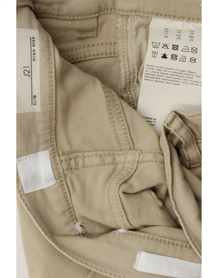 HUGO BOSS Ženske uske traperice visokog struka W29 L28 Zeleni pamuk