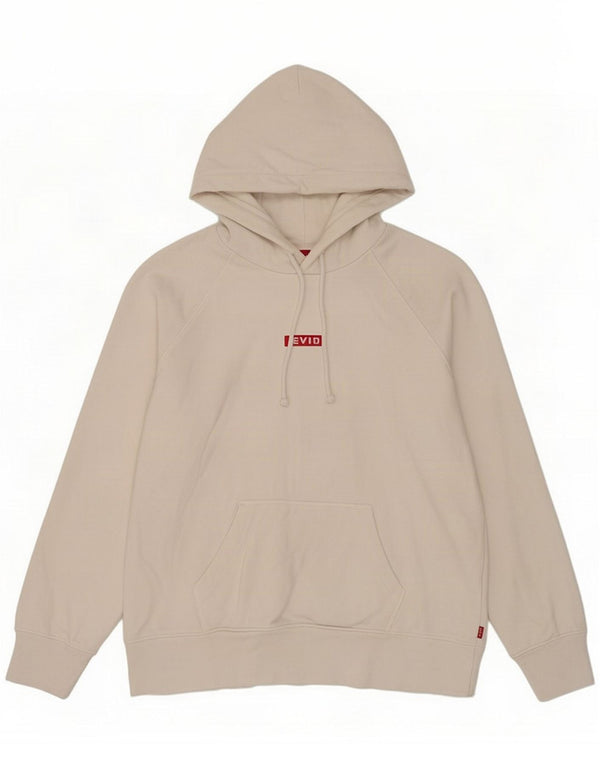 Levi's Oversized Hoodie Jumper UK 6 XS Bijeli pamuk