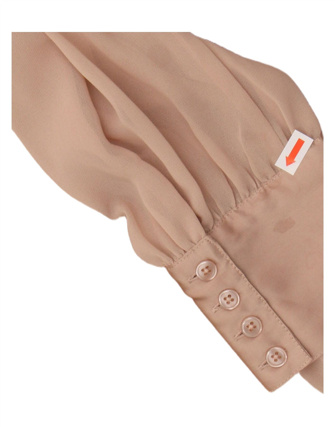 Viyella Ženska košulja s volanima sprijeda UK 10 Mali bež poliester