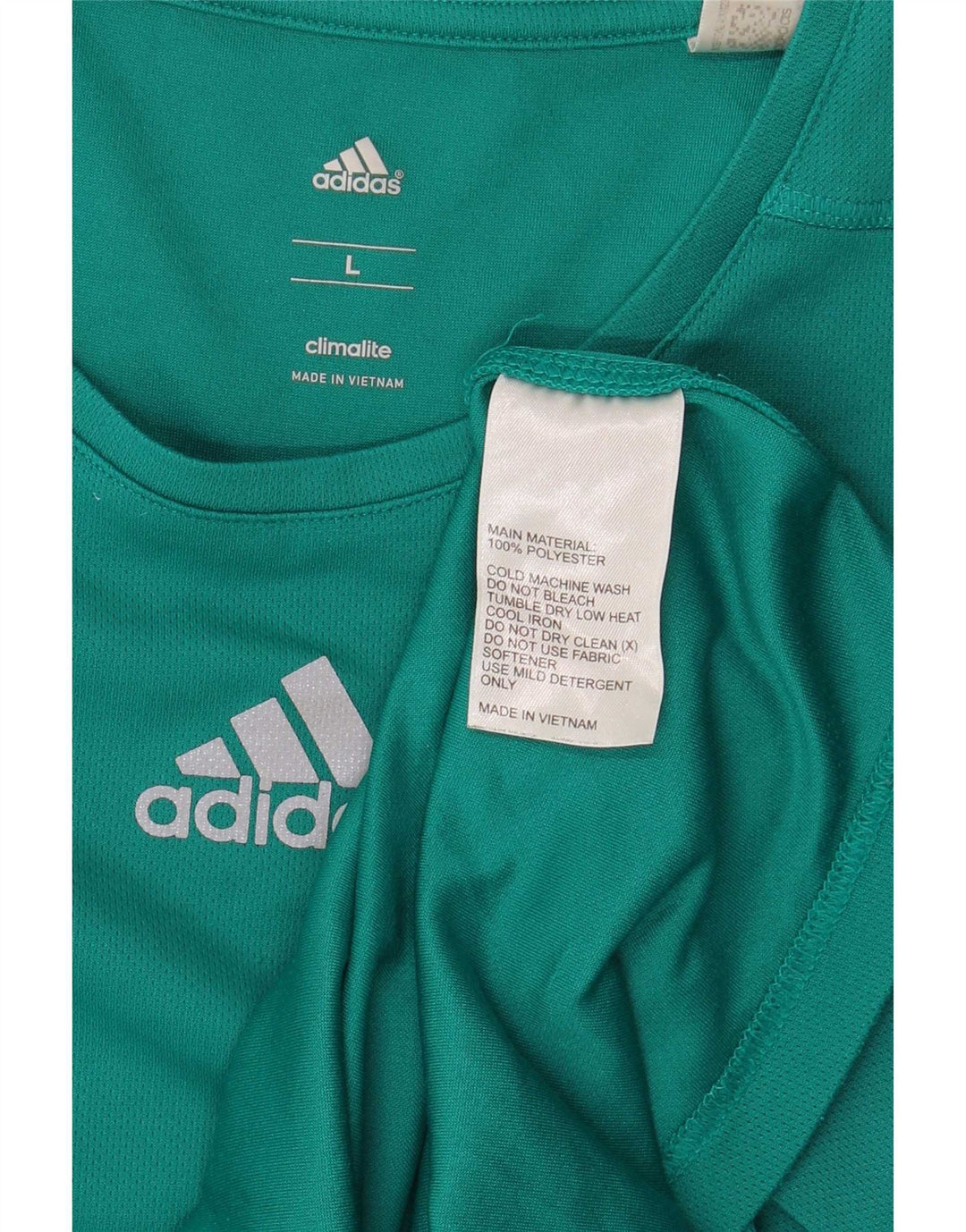 Adidas muška majica Climalite, veliki tirkizni poliester