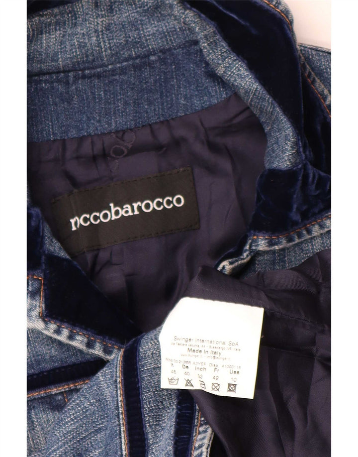 Roccobarocco ženska traper jakna IT 46 Large Blue Cotton