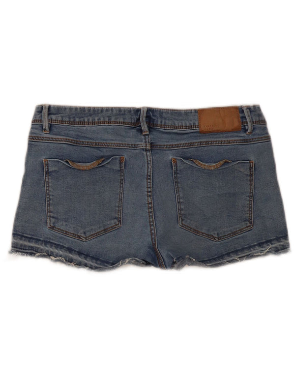 Zara Womens Denim Hot Pants EU 42 Large W32 Blue
