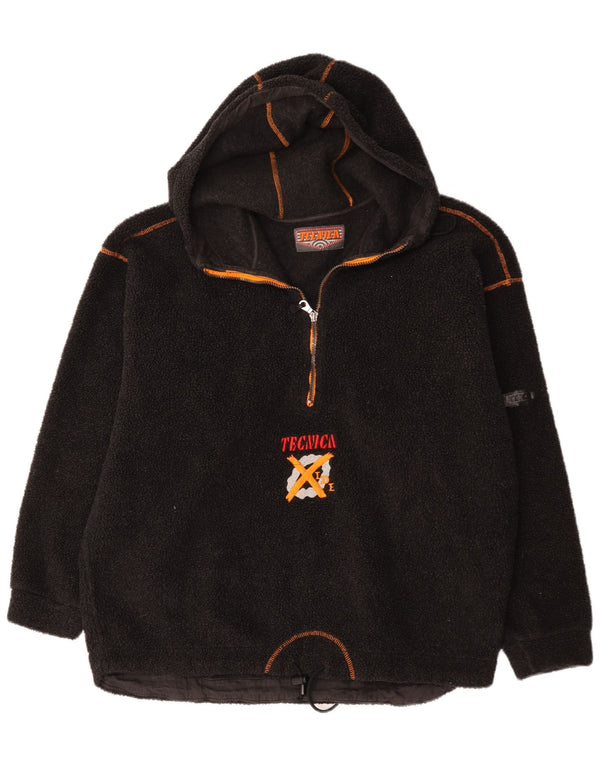 Tecnica muški džemper od flisa s kapuljačom XL, crni