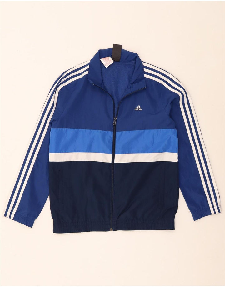 Adidas trenirka za dječake 11-12 godina plava poliesterska boja