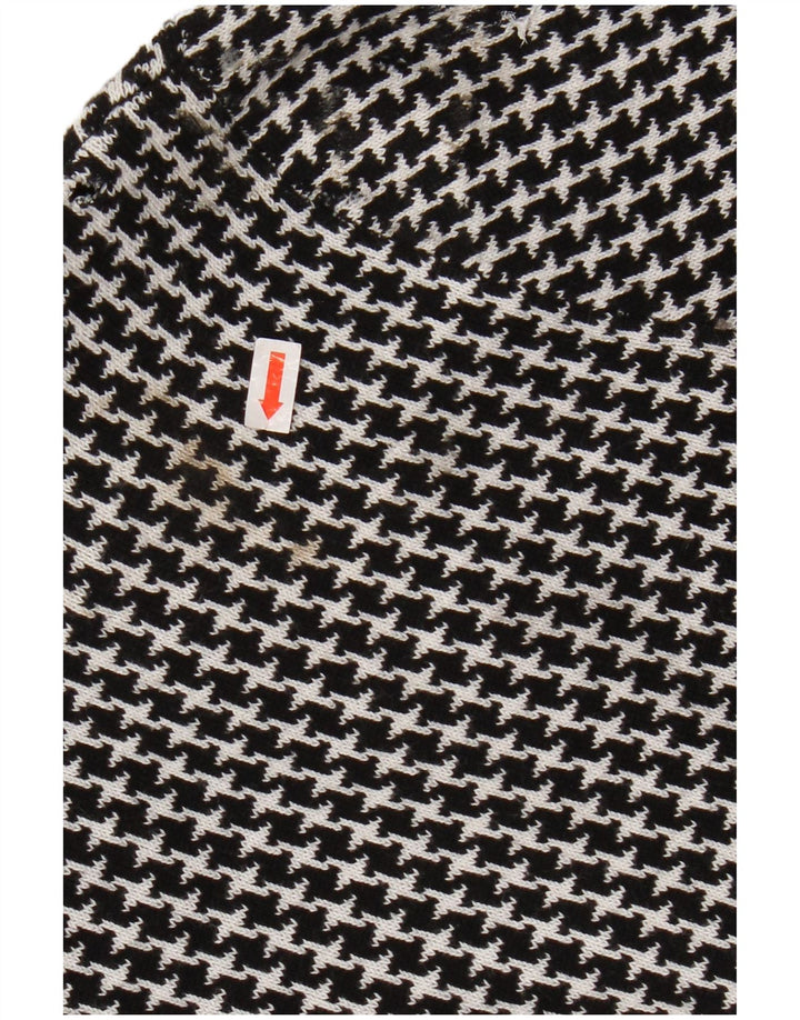 CHAPS Ženska pletena jakna sako s 3 gumba UK 12 srednje crna houndstooth
