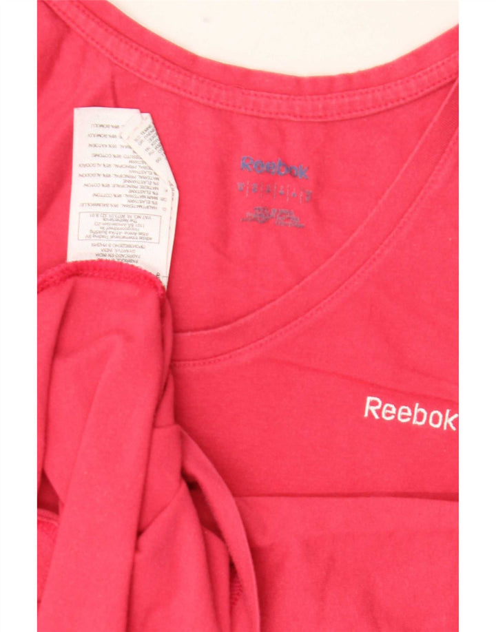 Reebok ženski prsluk UK 12 Srednje ružičasti pamuk