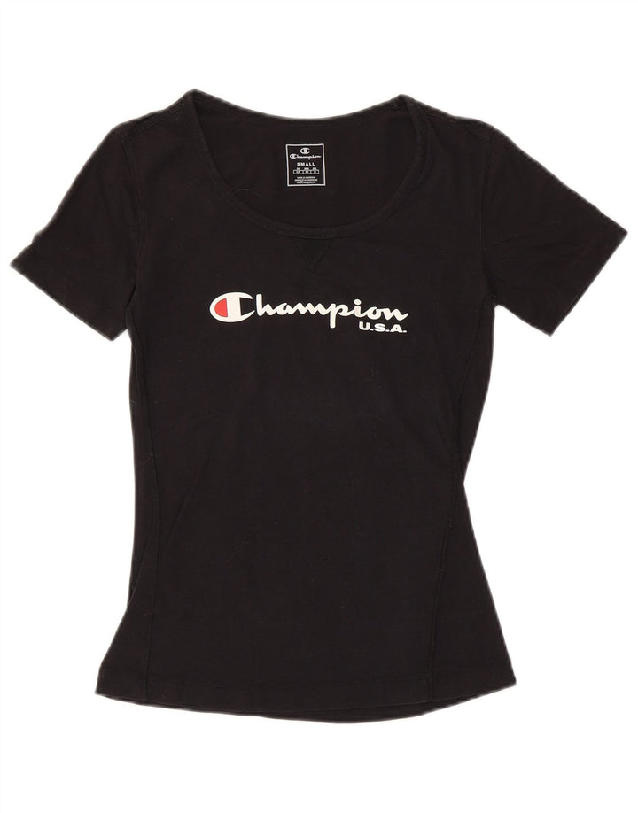 CHAMPION Ženska majica s grafičkim motivima UK 10 Small Black