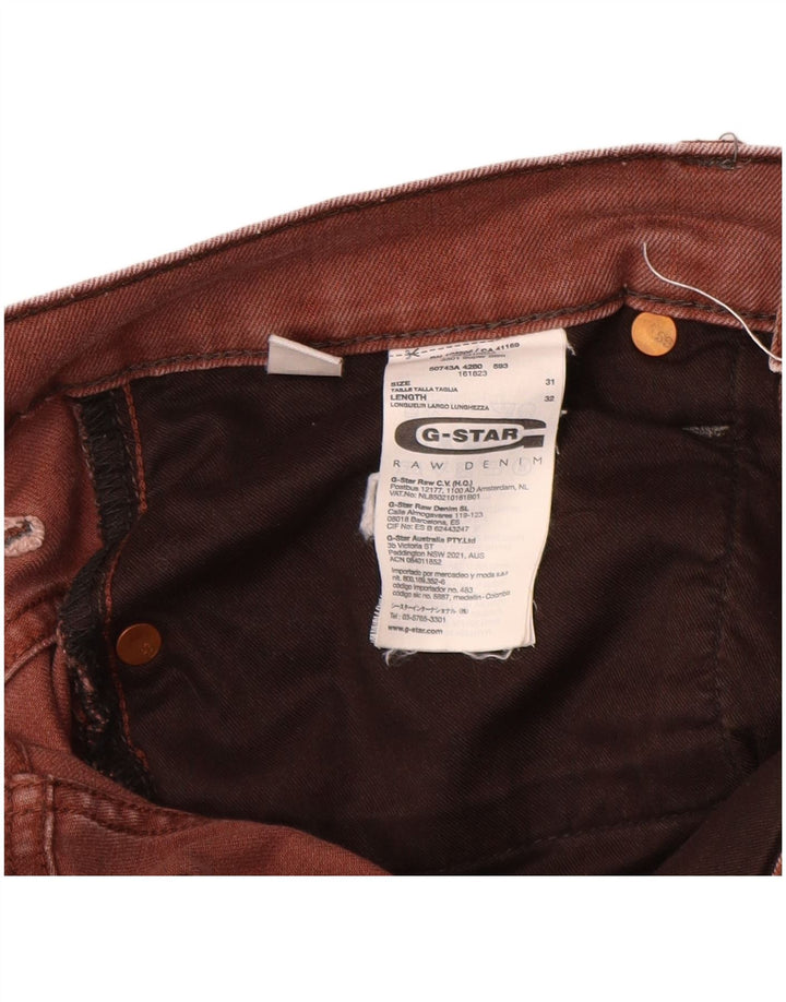 G-STAR Muške uske traperice W31 L32 Smeđi pamuk