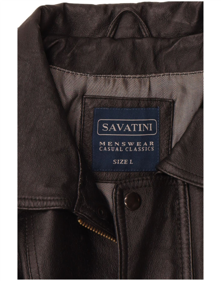 Vintage muška kožna jakna UK 40 velika crna koža