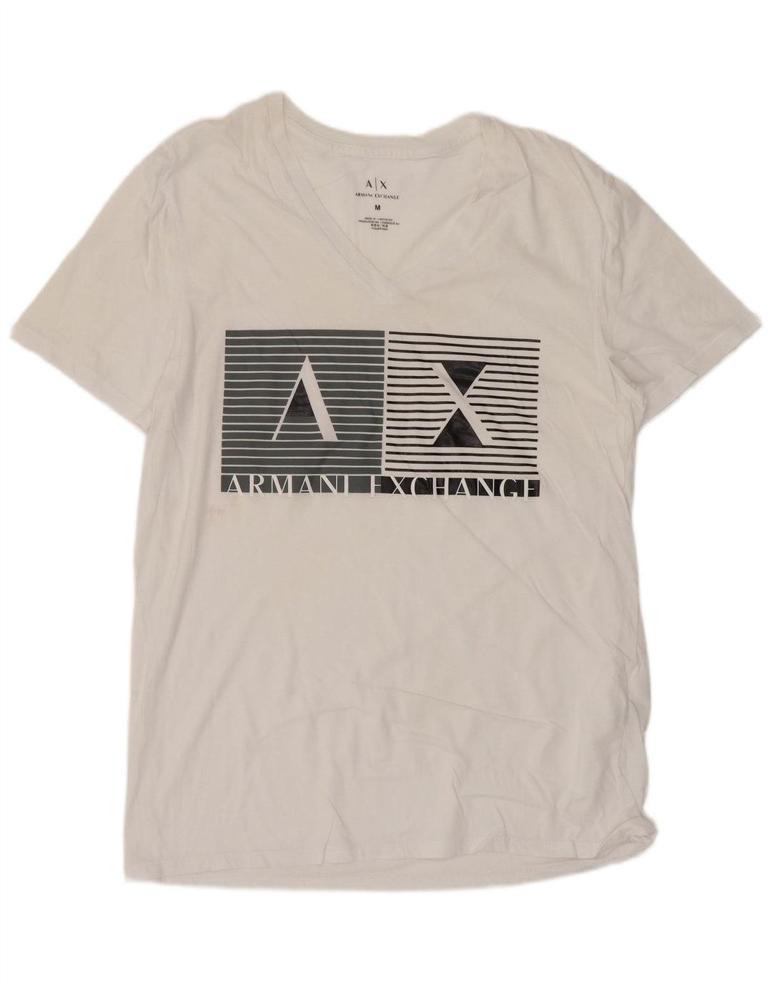 Armani Exchange muška grafička majica kratkih rukava Srednje bijeli pamuk