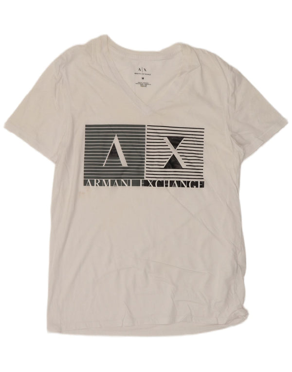 Armani Exchange muška grafička majica kratkih rukava Srednje bijeli pamuk