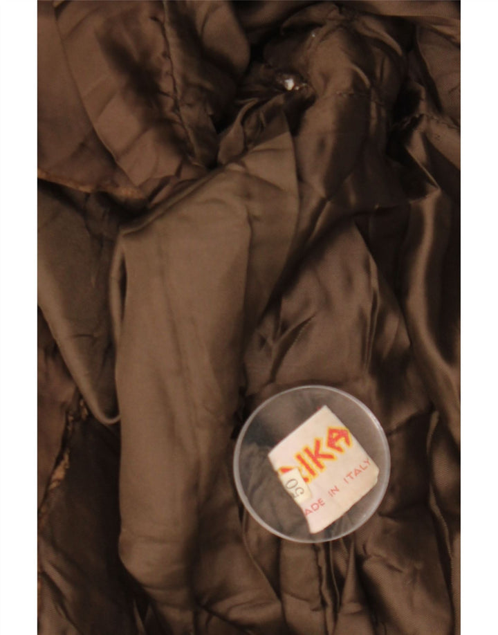 VINTAGE muška vojna kožna jakna IT 50 Large Brown