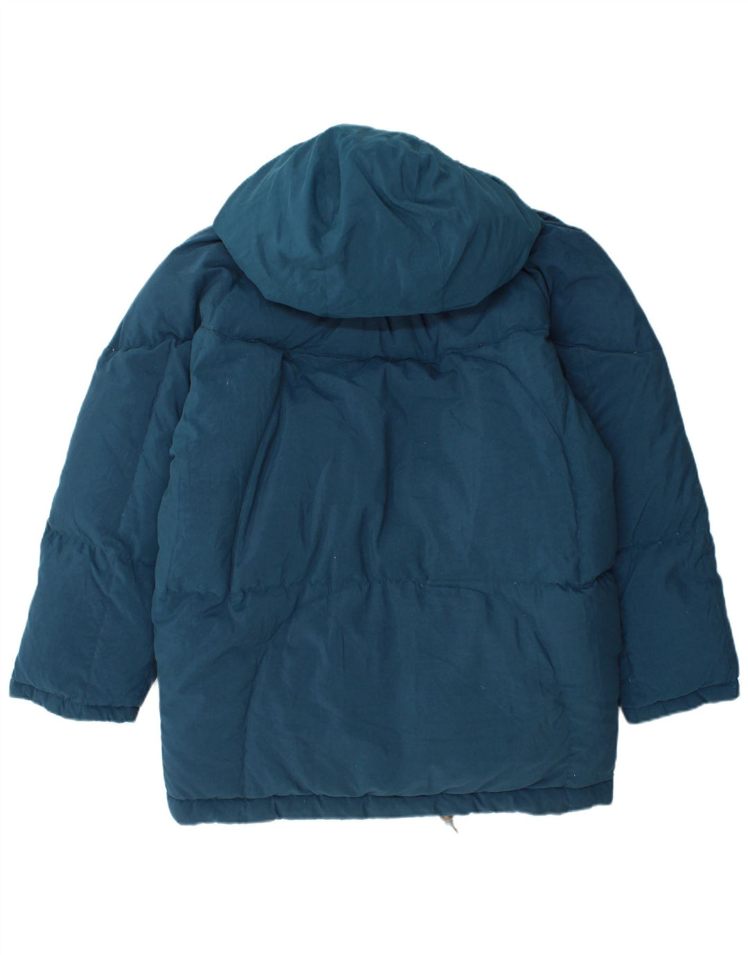 BRUGI ženski preveliki podstavljeni kaput s kapuljačom IT 44 Srednje plavi poliester