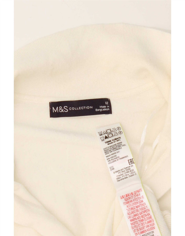 Marks & Spencer ženska polo majica UK 12 srednje bijele viskoze