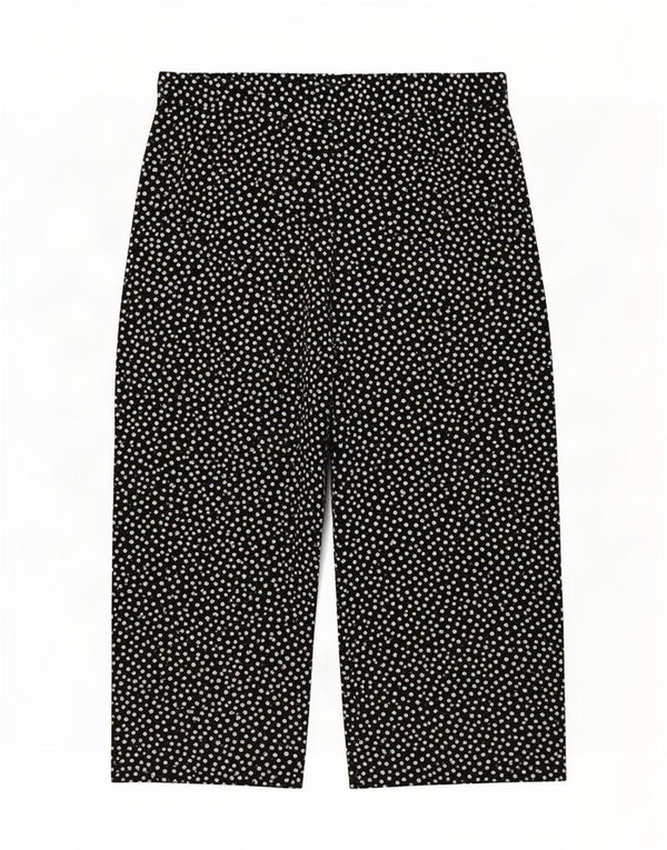 Marks & Spencer ženske ležerne hlače UK 20 2XL W40 L27 crne točkaste