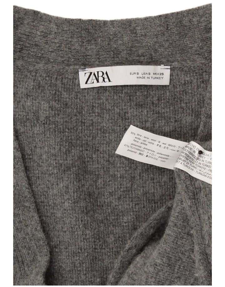 Preveliki ženski kardigan pulover Zara UK 10 Mala siva vunena