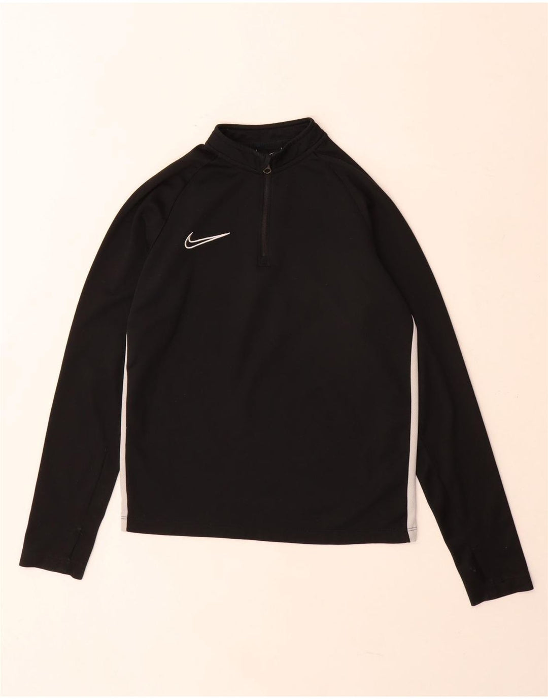 Nike Boys Dri Fit Sweatshirt Džemper 10-11 Years Medium Black Colourblock