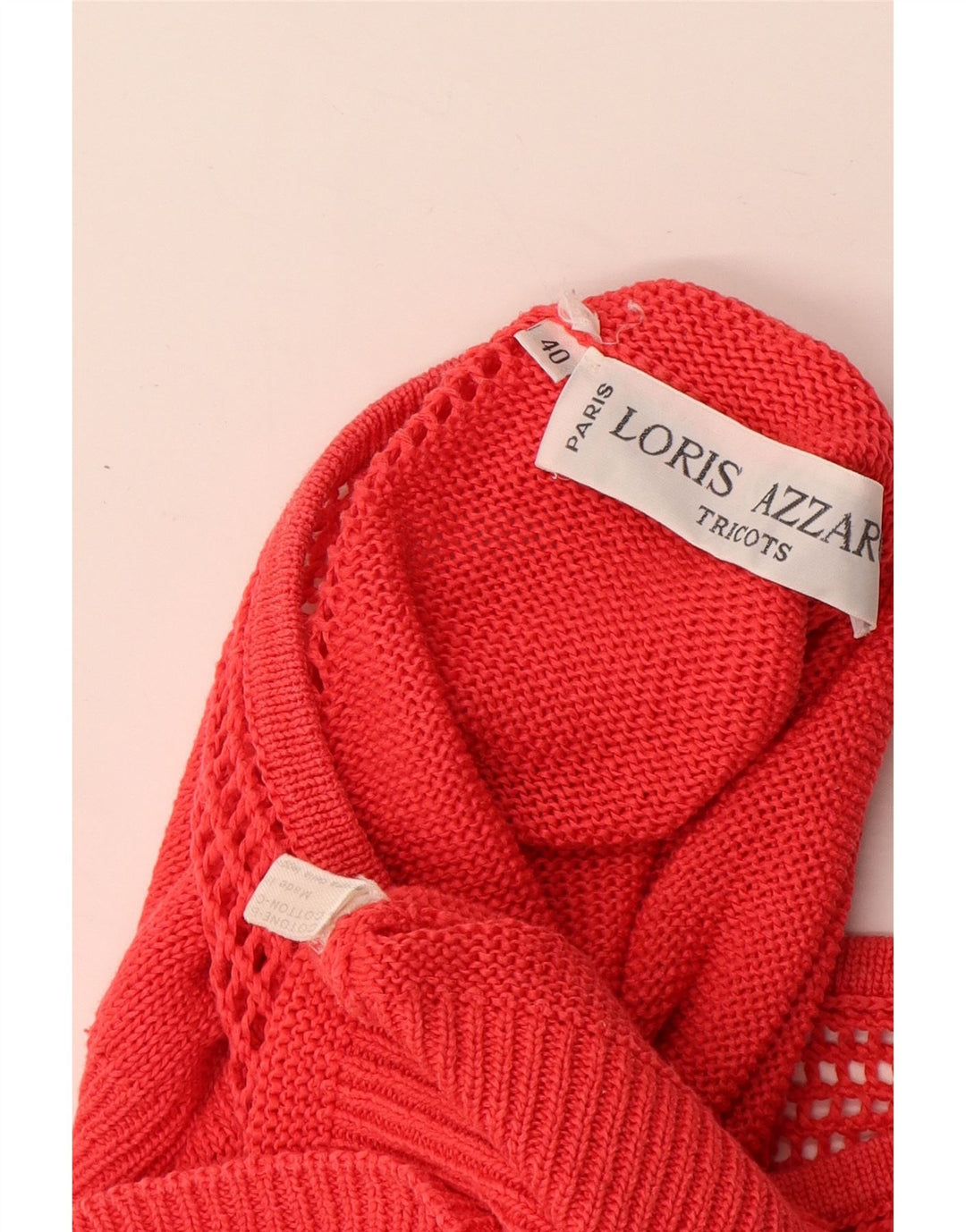 Loris Azzaro ženski kratki džemper s V-izrezom EU 40 srednje crvene boje