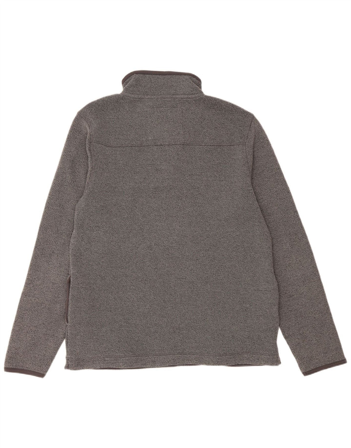 WEIRD FISH Mens Zip Neck Sweatshirt Jumper XL Grey Polyester