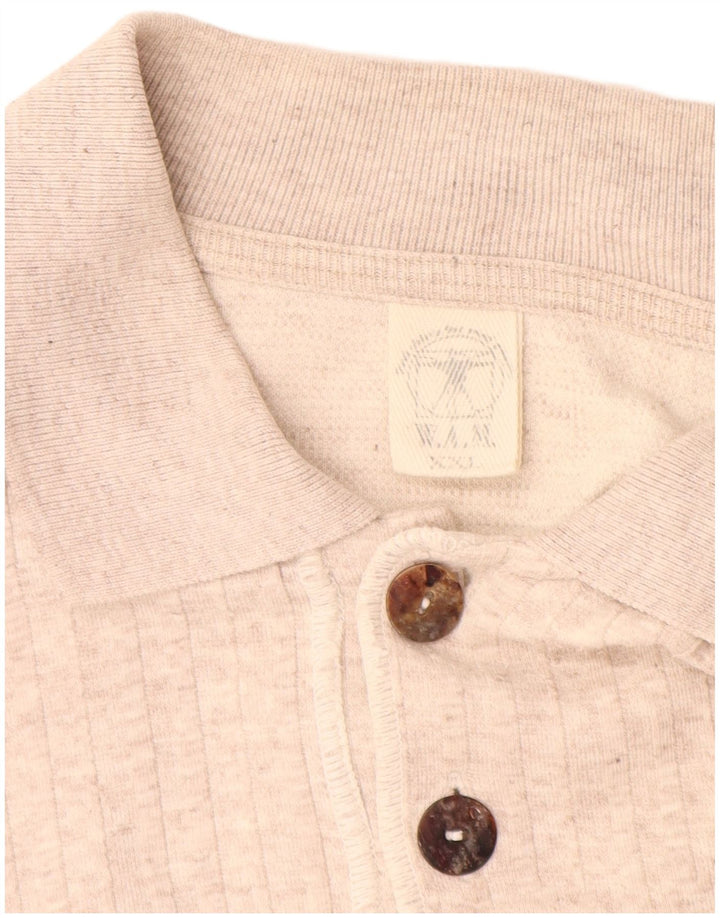 VINTAGE muški pulover s polo ovratnikom 2XL bež