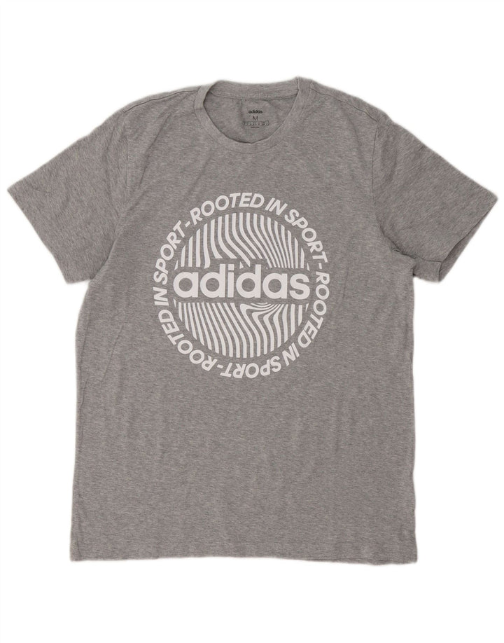 Adidas muška grafička majica kratkih rukava srednje siva s pjegama
