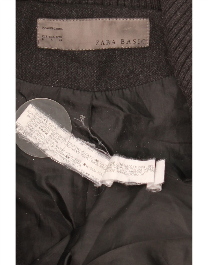 ZARA ženski kaput UK 14 velika siva vuna