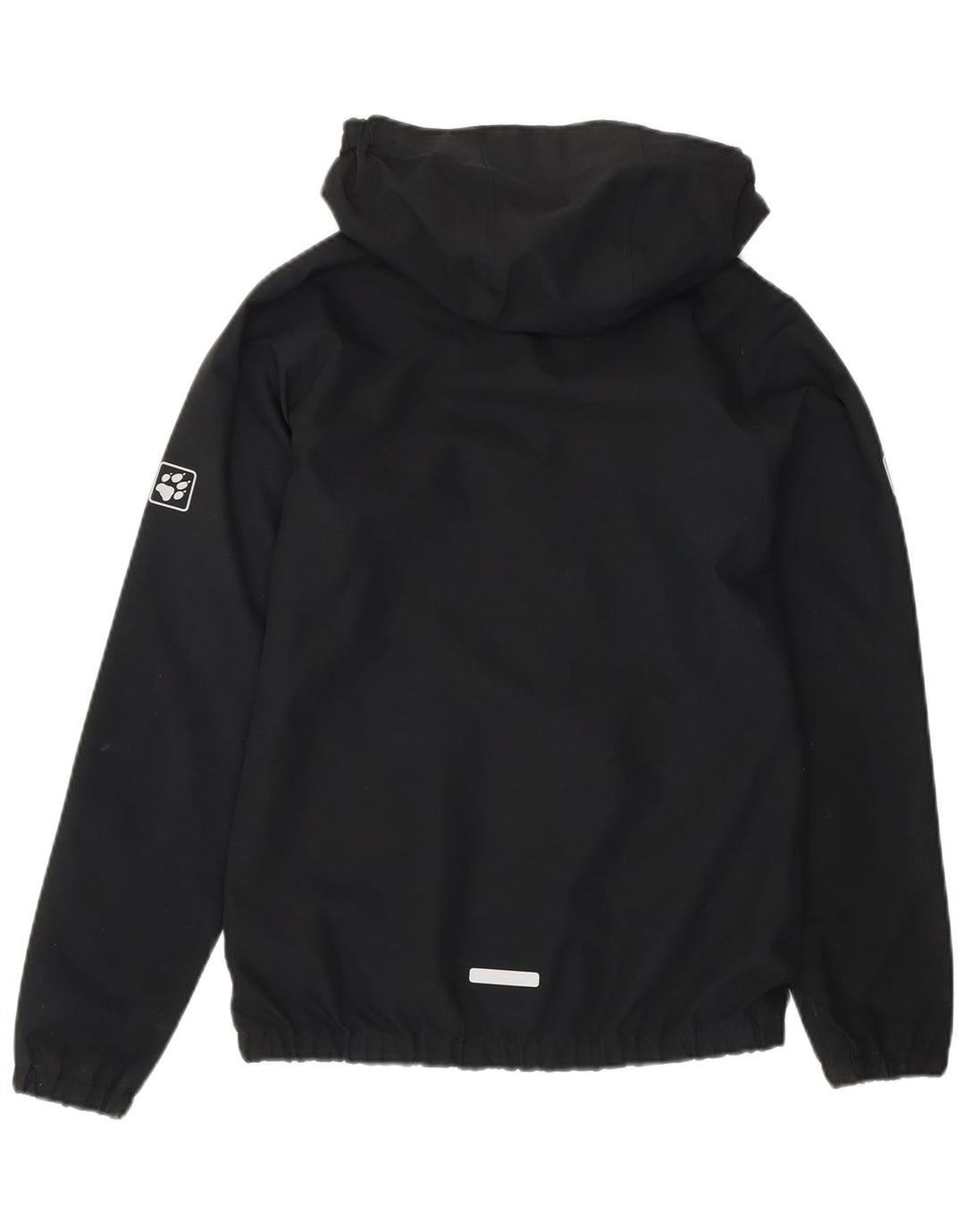 Jack Wolfskin Kišna jakna s kapuljačom za dječake 11-12 godina crna od poliestera